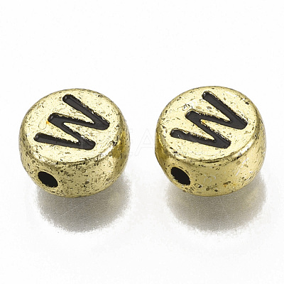 Plating Acrylic Beads X-PACR-CD0001-W-1