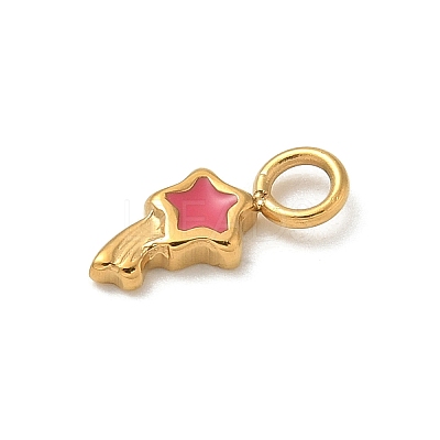 Ion Plating(IP) 304 Stainless Steel Enamel Charms STAS-G351-06G-03-1