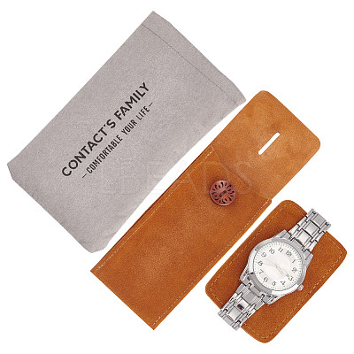 Rectangle Imitation Leather Single Watch Pouch Storage Bags ABAG-WH0051-07-1