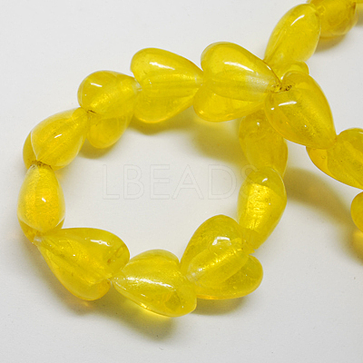 Handmade Silver Foil Glass Beads FOIL-R050-28x15mm-M-1