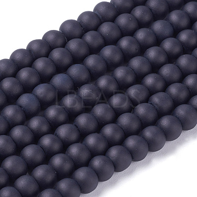 Baking Paint Transparent Glass Bead Strands GLAA-S031-4mm-38-1