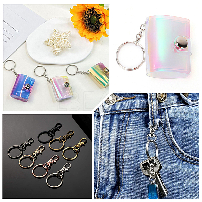 60Pcs Iron Plated Nickle Keychain Rings FIND-SP0003-35P-1