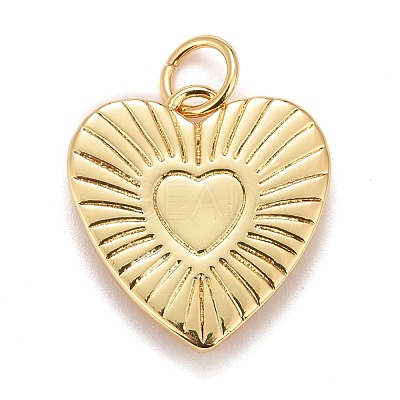 Rack Plating Real 18K Gold Plated Brass Pendants KK-E260-01G-N-1