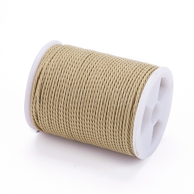 Round Waxed Polyester Cord YC-G006-01-1.0mm-20-1