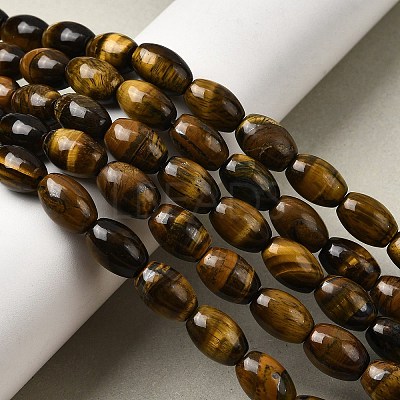 Natural Tiger Eye Beads Strands X-G-A275-A01-8x12mm-1