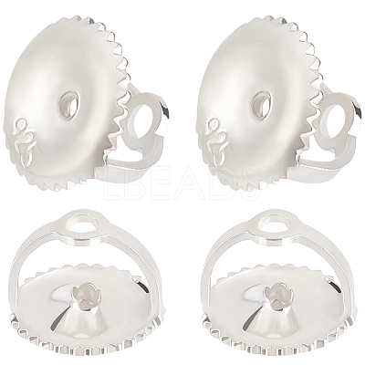 8Pcs 925 Sterling Silver Ear Nuts STER-BBC0007-46-1
