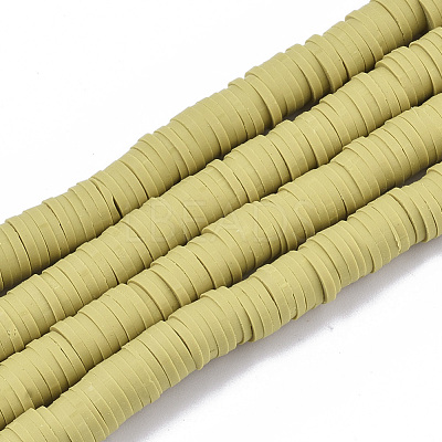 Handmade Polymer Clay Beads Strands CLAY-R089-6mm-019-1