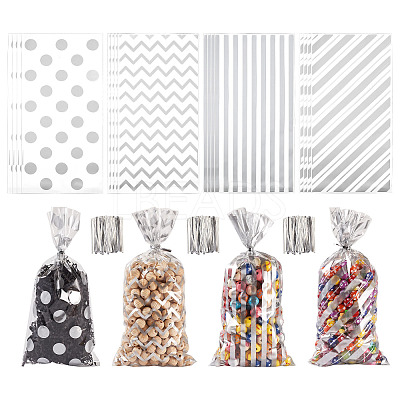 4 Styles OPP Cellophane Candy Storage Bags Sets ABAG-TAC0013-20A-03-1