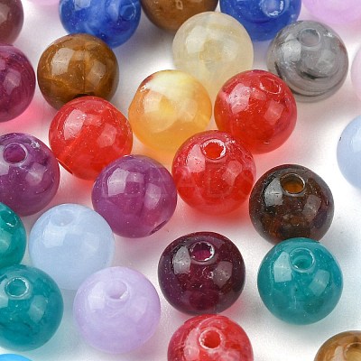 Round Imitation Gemstone Acrylic Beads X-OACR-R029-8mm-M-1