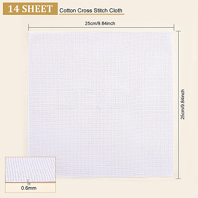 11CT Cotton Cross Stitch Fabric LS-DIY-WH0032-31B-01-1