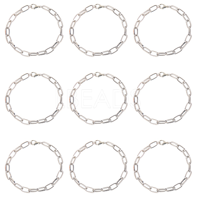 20Pcs Iron Cable Chain Bracelets for Women Men BJEW-SC0001-42-1