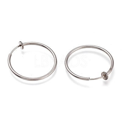 Non-Tarnish 304 Stainless Steel Retractable Earrings STAS-O135-01G-03-1