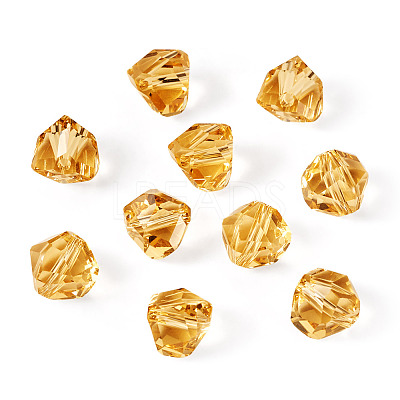 10Pcs Glass Imitation Austrian Crystal Beads GLAA-TADJ0001-11B-1