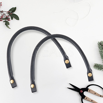 2Pcs PU Imitation Leather Bag Handles DIY-CL0001-62A-1