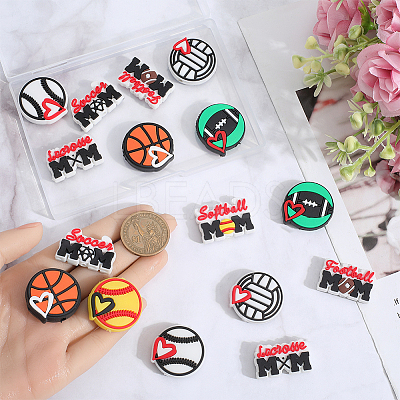 18Pcs 9 Styles PVC Plastic Beads FIND-SC0011-81-1