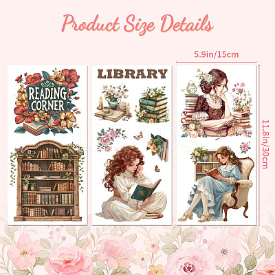 3 Sheets 3 Styles PVC Waterproof Decorative Stickers DIY-WH0404-106-1