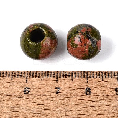 Natural Unakite European Beads G-Q602-09A-11-1