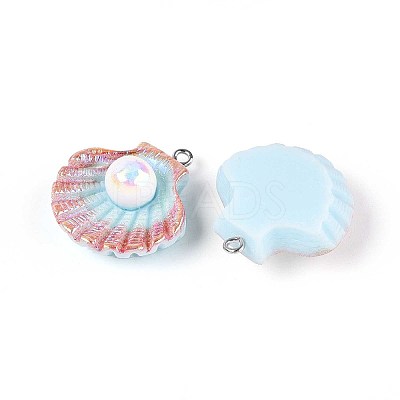 Opaque Resin Pendants RESI-T056-02M-1