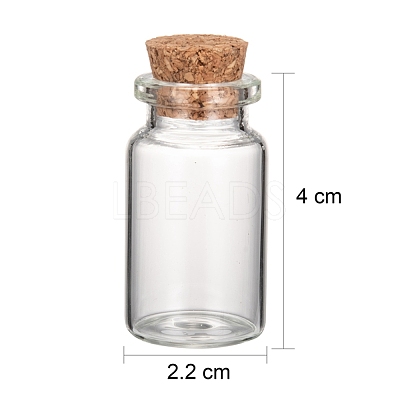 Glass Jar Glass Bottles AJEW-H004-7-1-1