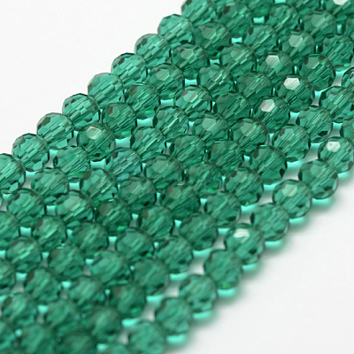 Transparent Glass Bead Strands GLAA-G013-6mm-52-1