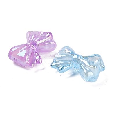 Luminous UV Plating Rainbow Iridescent Acrylic Beads X-OACR-O008-10-1