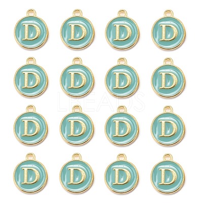 Golden Plated Alloy Enamel Charms X-ENAM-S118-05D-1