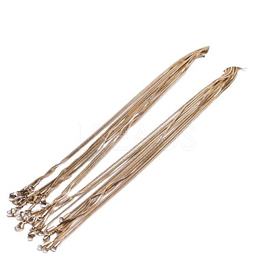 1.5mm 304 Stainless Steel Square Snake Chain Necklaces X-TW4888-1-1