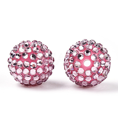 Transparent Resin Rhinestone Graduated Beads RESI-S314-10x12-M-1