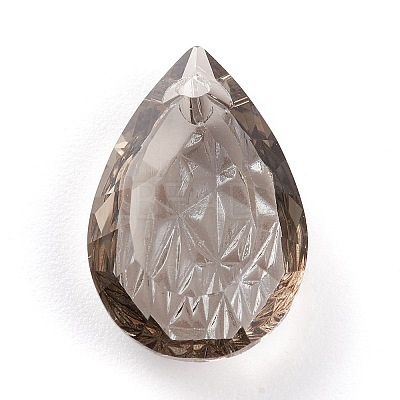Embossed Glass Rhinestone Pendants GLAA-J101-05B-001SA-1