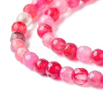 Natural Crackle Agate Bead Strands G-R344-4mm-55-1