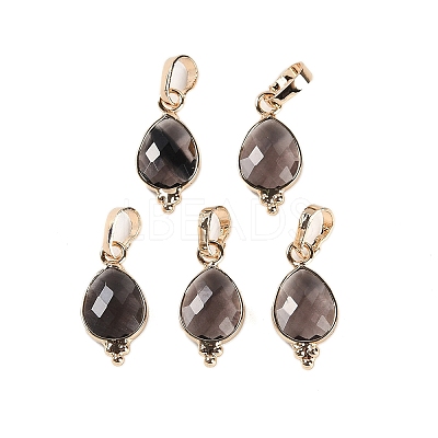 Natural Smoky Quartz Faceted Pendans X-KK-L218-004G-05-1