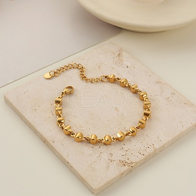 304 Stainless Steel Link Chain Bracelets for Women SA-CBA4051-07G-1