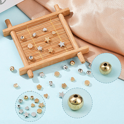 1200Pcs 6 Styles CCB Plastic Beads CCB-PA0001-10-1
