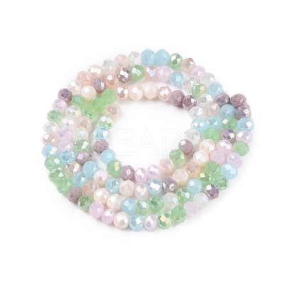 Electroplate Glass Beads Strands GLAA-T023-B16-02-1