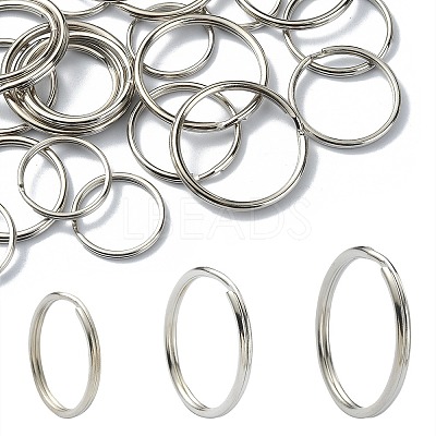 60Pcs 3 Styles Iron Split Key Rings IFIN-YW0003-34-1