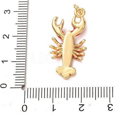Brass with Enamel Pendants KK-CBA2F11-08B-G-1