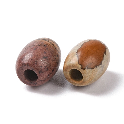Natural Picture Jasper European Beads LS-G-F580-A03-1