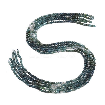 Natural Blue Tourmaline Beads Strands G-G294-A02-3mm-01-1