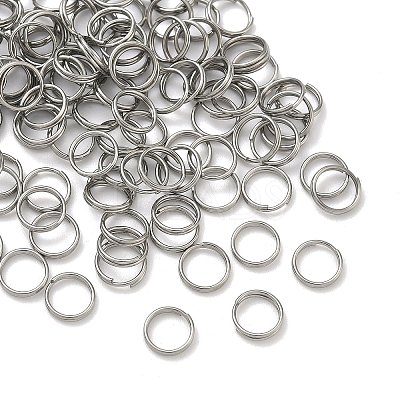 Tarnish Resistant 304 Stainless Steel Split Rings STAS-E010-7x0.6mm-2-1