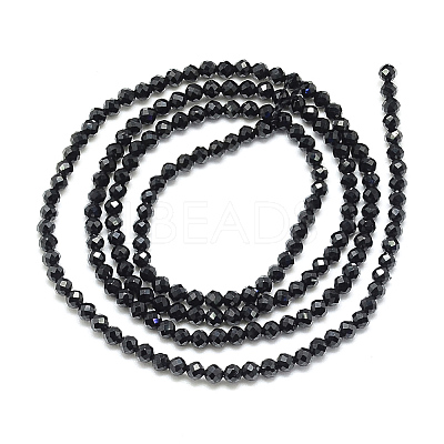 Natural Black Spinel Beads Strands X-G-S152-01-3mm-1