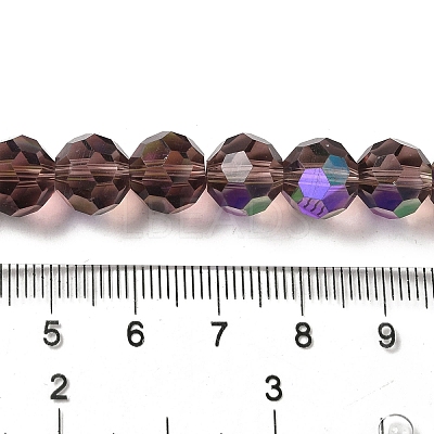 Electroplate Transparent Glass Beads Strands EGLA-A035-T10mm-L13-1