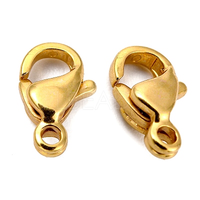 304 Stainless Steel Lobster Claw Clasps X-STAS-AB15-G-1
