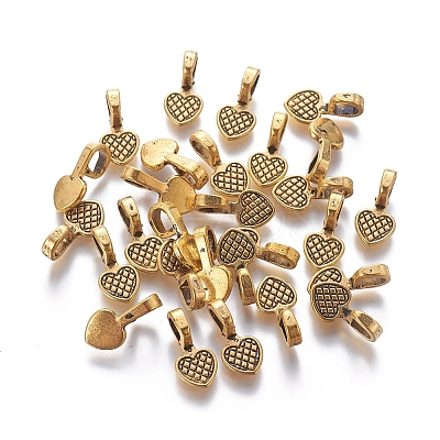 Tibetan Style Glue-on Flat Pad Bails LS-GLF11521Y-NF-1