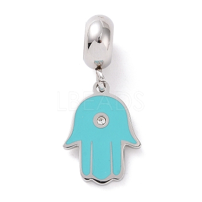 304 Stainless Steel European Dangle Charms STAS-I177-24B-P-1