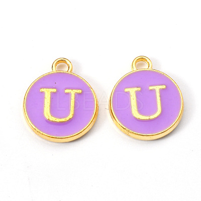 Golden Plated Alloy Enamel Charms X-ENAM-S118-10U-1