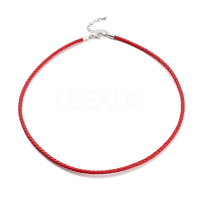 Braided Round Imitation Leather Bracelets Making BJEW-H610-01P-1