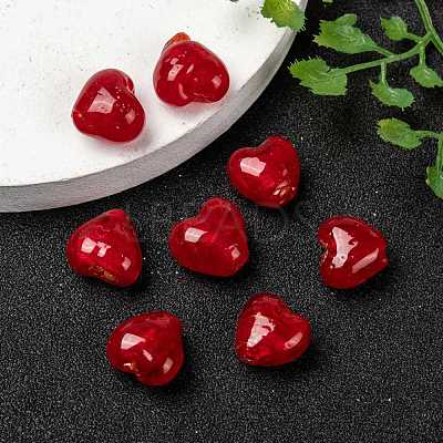Handmade Silver Foil Glass Beads SLH12MM01Y-1