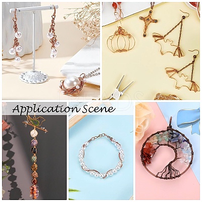Round Copper Jewelry Wire CWIR-S002-0.8mm-03-1