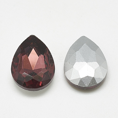 Pointed Back Glass Rhinestone Cabochons RGLA-T081-13x18mm-18-1