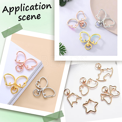 20Pcs 4 Colors Alloy Swivel Clasps FIND-SC0017-27-1